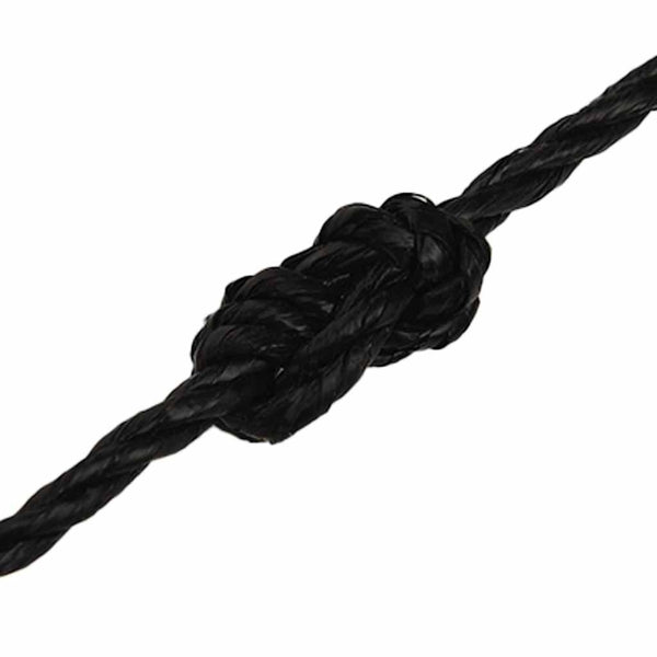 Työköysi musta 3 mm 50 m polypropeeni