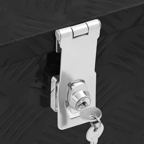 Säilytyslaatikko musta 100x55x37 cm alumiini