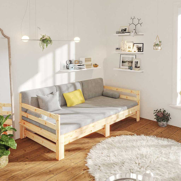 Sohvasänky ulosvedettävä 2x (90x190) cm täysi mänty