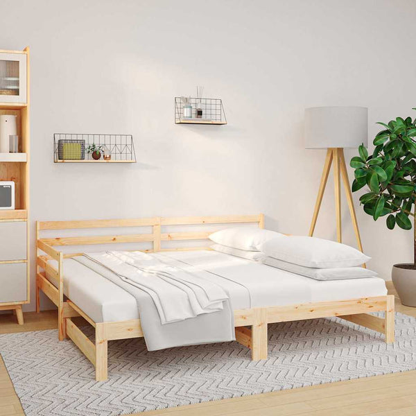 Sohvasänky ulosvedettävä 2x (90x190) cm täysi mänty