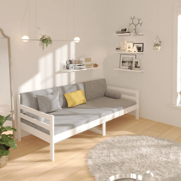 80x200 cm valkoinen vuodesohva ilman patjaa täysi mänty