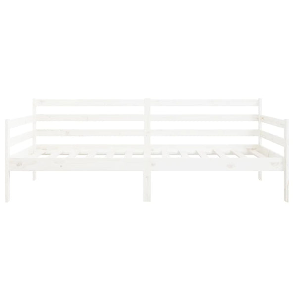 80x200 cm valkoinen vuodesohva ilman patjaa täysi mänty