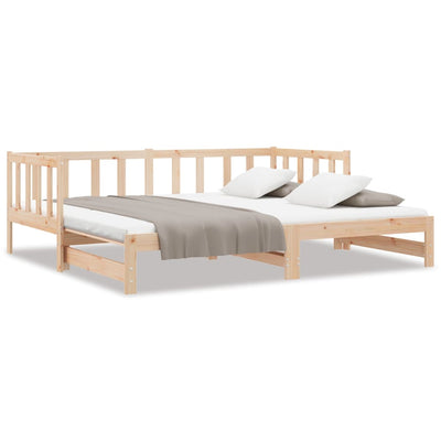 Sohvasänky ulosvedettävä 2x (80x200) cm täysi mänty