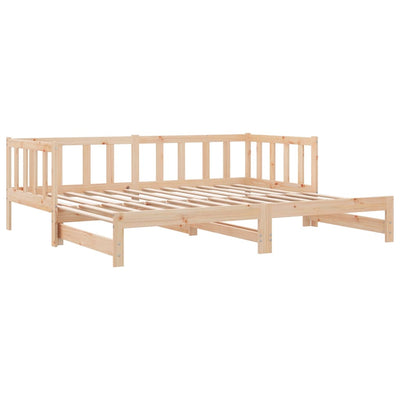 Sohvasänky ulosvedettävä 2x (80x200) cm täysi mänty