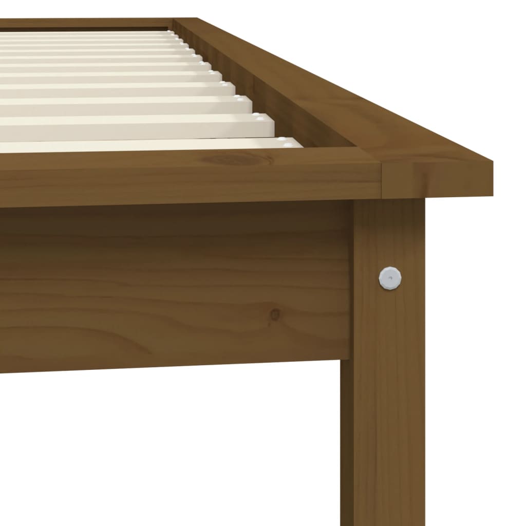 Hunajanruskea sängynrunko Cirimpei 90x190cm (mänty single)