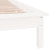 Sängynrunko LED valkoinen 75x190 cm Small Single täysi puu