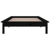 Musta sängynrunko led Amosie 75x190cm (small single puu)