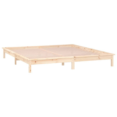 Sängynrunko LED-valoilla 120x190 cm Small Double täysi puu