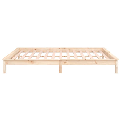 Sängynrunko LED-valoilla 120x190 cm Small Double täysi puu