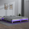 Sängynrunko LED valkoinen 120x190 cm Small Double täysi puu