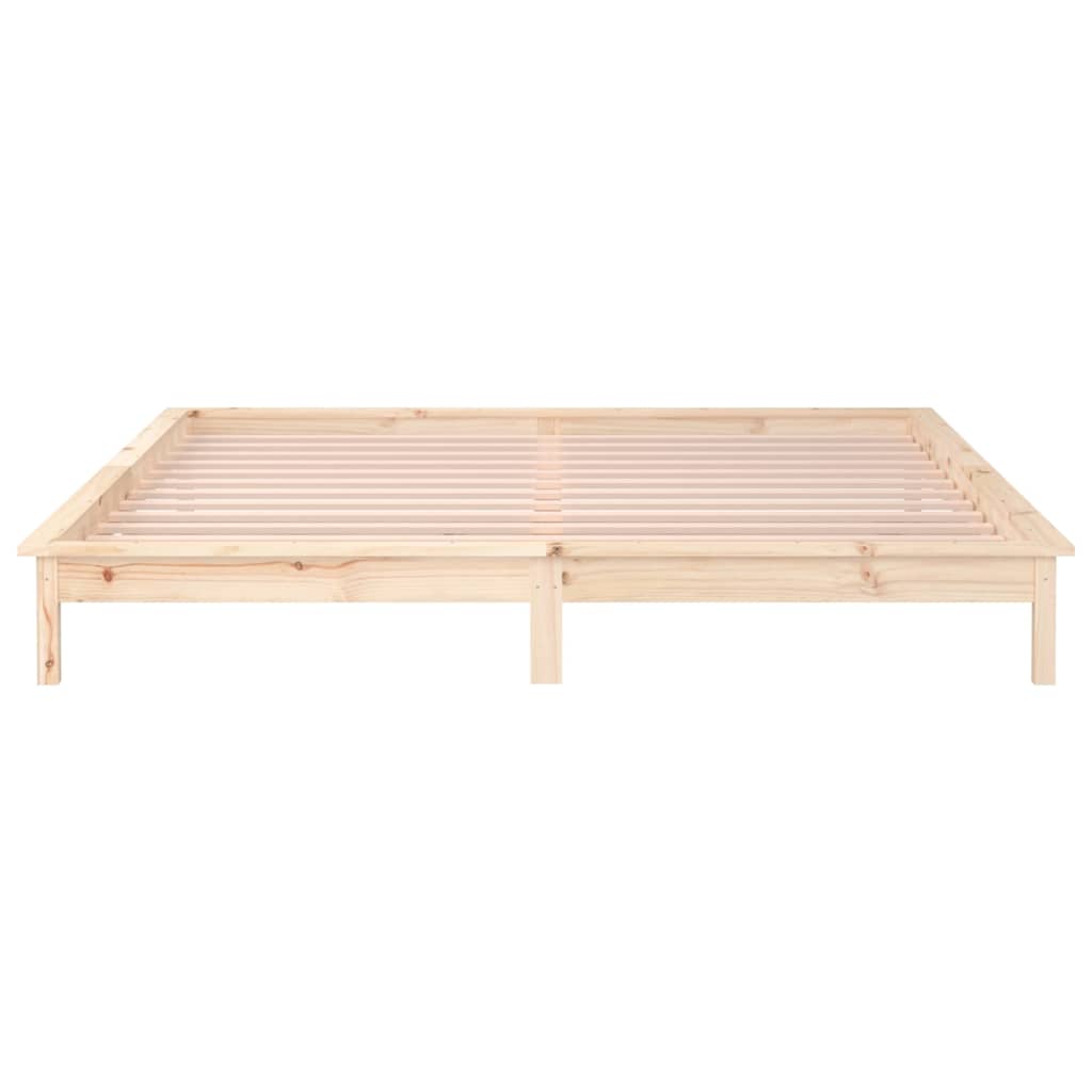 Sängynrunko led-valoilla Amosie 140x190cm (puu)