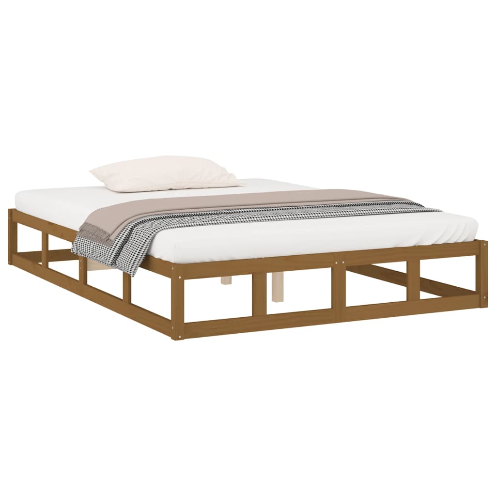 Hunajanruskea sängynrunko Kipp 150x200cm (king size puu)