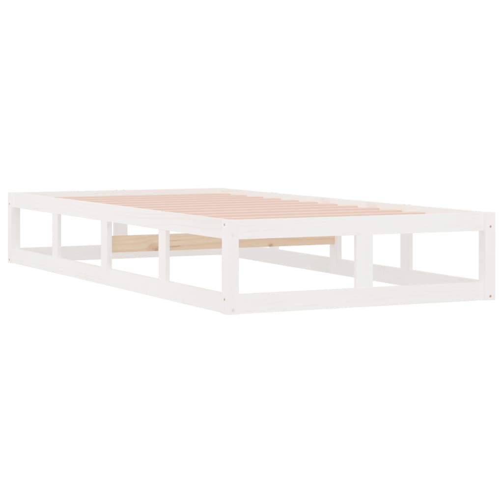 Valkoinen sängynrunko Kipp 75x190cm (small single puu)