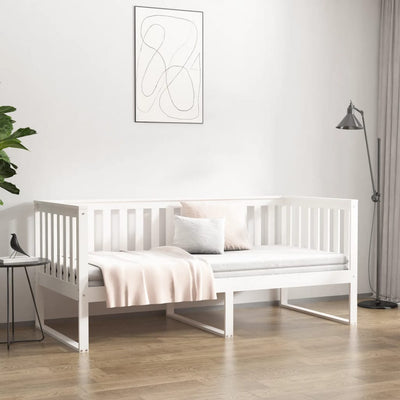 Vuodesohva ilman patjaa valkoinen 90x200 cm täysi mänty