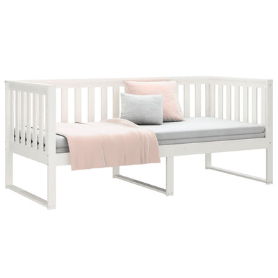 Valkoinen vuodesohva ilman patjaa Fiodora 90x200cm (mänty)