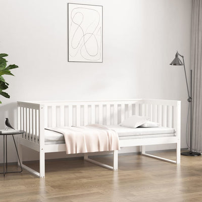 Vuodesohva ilman patjaa valkoinen 90x200 cm täysi mänty