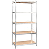 Hopea varastohylly Jescu 5-tasoinen (teräs ja puu)