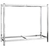 2-tasoinen Rengasteline hopea 110x40x110 cm teräs