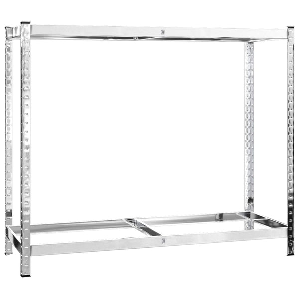 2-tasoinen Rengasteline hopea 110x40x110 cm teräs