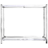 2-tasoinen Rengasteline 2 kpl hopea 110x40x110 cm teräs