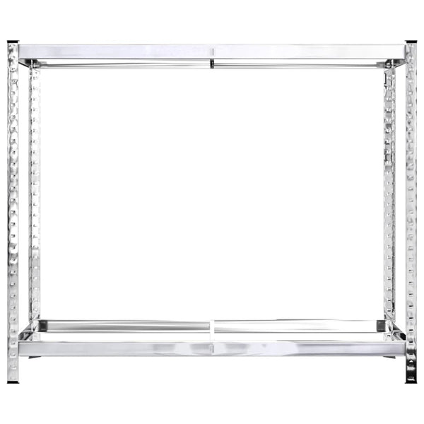 2-tasoinen Rengasteline 2 kpl hopea 110x40x110 cm teräs