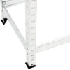 2-tasoinen Rengasteline 2 kpl hopea 110x40x110 cm teräs