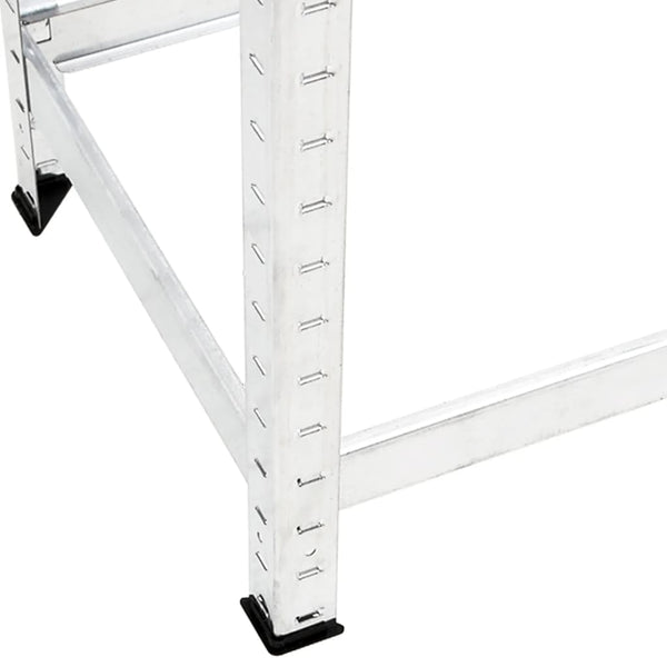 2-tasoinen Rengasteline 2 kpl hopea 110x40x110 cm teräs