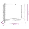 2-tasoinen Rengasteline 2 kpl hopea 110x40x110 cm teräs