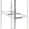 2-tasoinen Rengasteline hopea 110x40x180 cm teräs