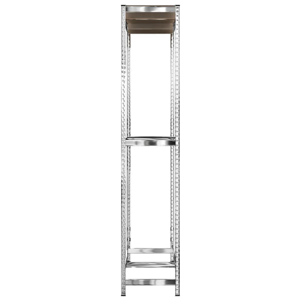 2-tasoinen Rengasteline 2 kpl hopea 110x40x180 cm teräs