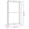 2-tasoinen Rengasteline 2 kpl hopea 110x40x180 cm teräs