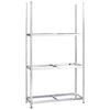 3-tasoinen Rengasteline 2 kpl hopea 110x40x200 cm teräs