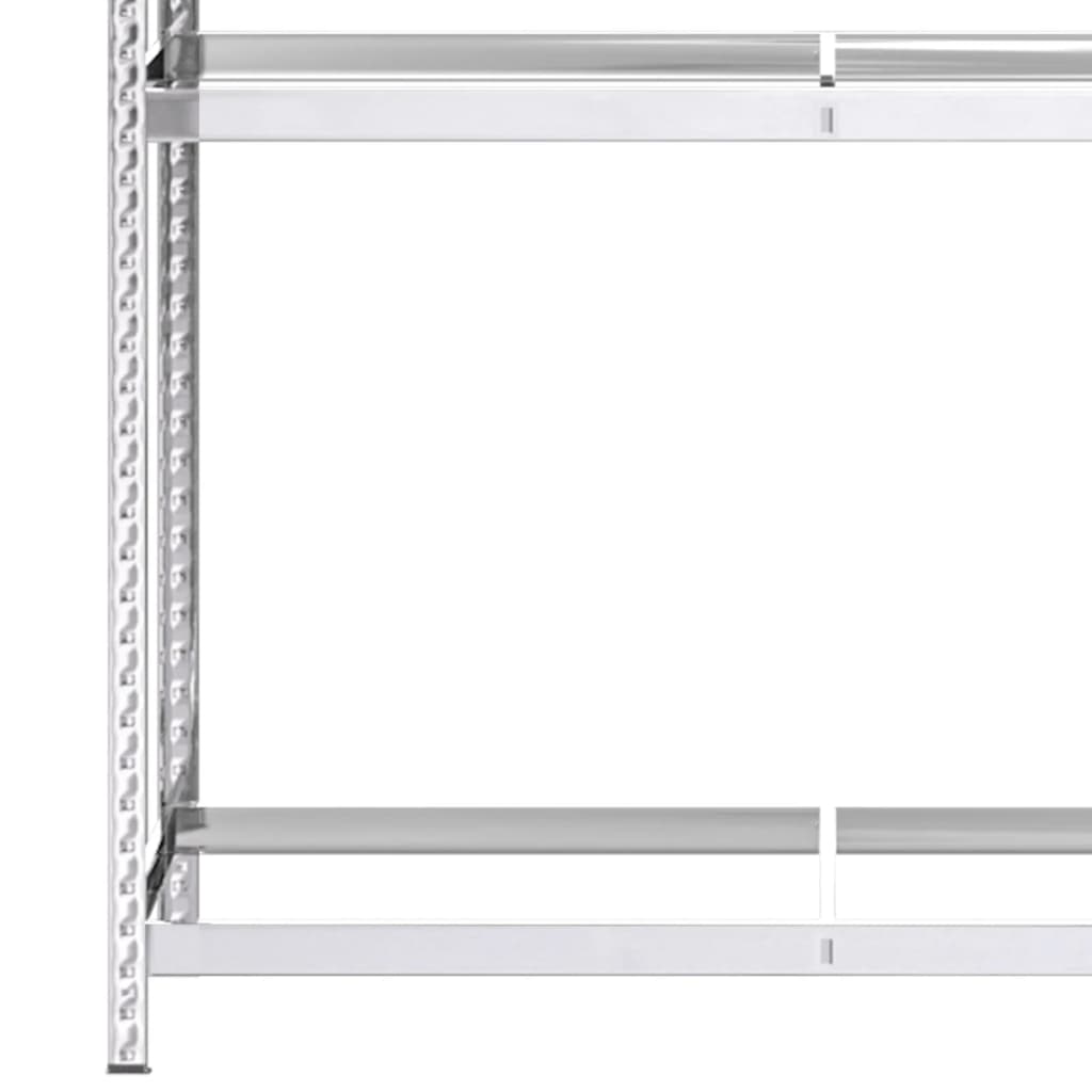 3-tasoinen Rengasteline 2 kpl hopea 110x40x200 cm teräs