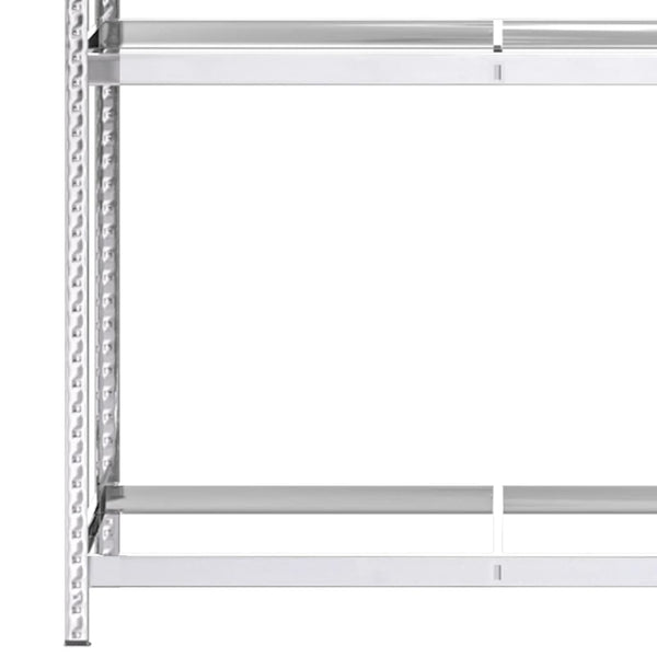 3-tasoinen Rengasteline 2 kpl hopea 110x40x200 cm teräs