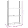 3-tasoinen Rengasteline 2 kpl hopea 110x40x200 cm teräs