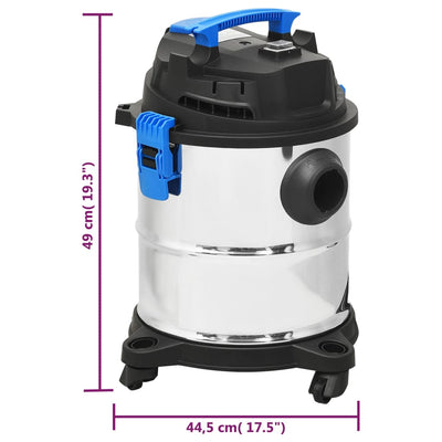 Märkäkuivaimuri 1200 W 20 l hopea