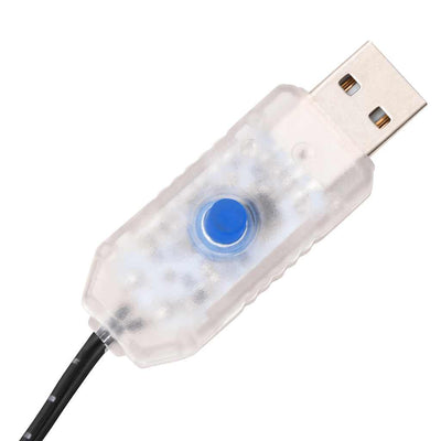 Lämmin valkoinen led-palmu Norizan 300cm (192 led-valoa)