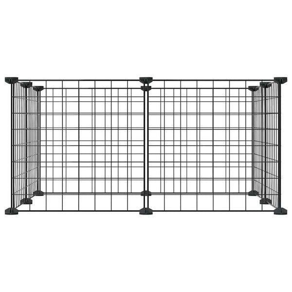 Lemmikkihäkki Evica 35x35cm mustana (8-paneelinen, teräs)
