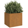 Kukkalaatikot 2 kpl 42x40x39 cm Corten teräs