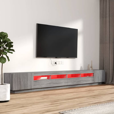 3-osainen TV-kaappisarja LED-valoilla harm. Sonoma tekninen puu
