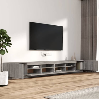 3-osainen TV-kaappisarja LED-valoilla harm. Sonoma tekninen puu