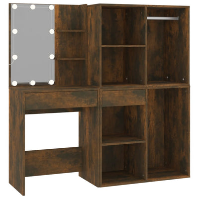 Savutammi led-peilipöytä kaapeilla Iorgula (puinen)