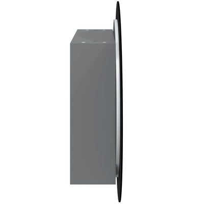 Kylpyhuonekaappi ja pyöreä peili LED-valot harmaa 54x54x17,5 cm