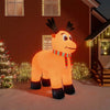 Ilmatäytteinen jouluinen poro LED-valoilla 400 cm