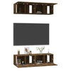 TV-seinäkaapit 4 kpl savutammi 60x30x30 cm tekninen puu