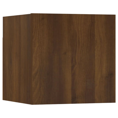 Seinäkiinnitettävät TV-kaapit 8 kpl ruskea tammi 30,5x30x30 cm