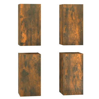 TV-kaapit 4 kpl savutammi 30,5x30x60 cm tekninen puu