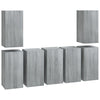 TV-kaapit 7 kpl harmaa Sonoma 30,5x30x60 cm tekninen puu