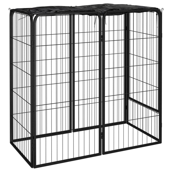 Musta koiranhäkki Gozi 50x100cm (jauhemaalattu teräs)
