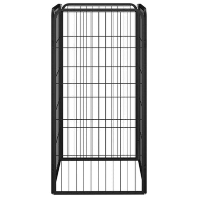 Koiranhäkki 4 paneelia musta 50x100 cm jauhemaalattu teräs